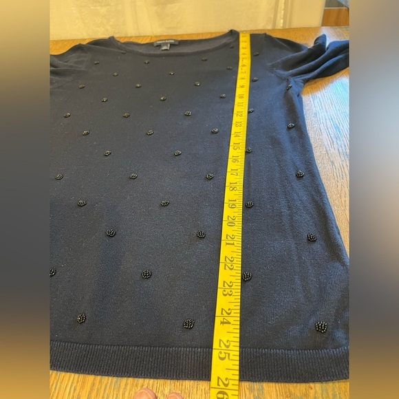 💙 TOMMY HILFIGER – L – Navy blue beaded sweater - Picture 7 of 7